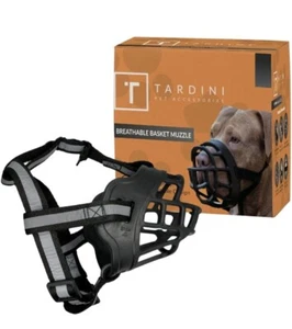 Dog Muzzle– Soft Rubber Basket Muzzle for Small Sized Dogs - Picture 1 of 6