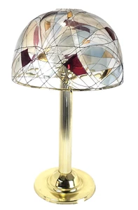 Partylite Calypso Hurricane Candle Lamp Holder Mosaic Glass 14"x7" - Picture 1 of 10