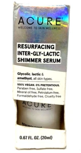 Acure Resurfacing Inter-Gly-Lactic Shimmer Serum 0.67 fl oz Each - Picture 1 of 3