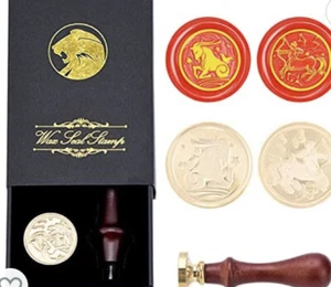 iTERYOU 2Pcs Wax Seal Stamp with Gift Box, A Wax Stamp Sagittarius Capricorn - Picture 1 of 4