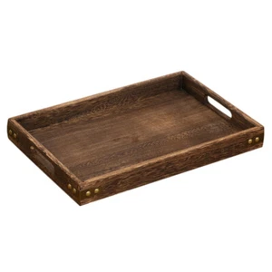 Wooden Serving Plate Fruit Plate Wooden Snack Tray Farmhouse Serving Platter - Picture 1 of 11