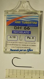 Ami da pesca TUBERTINI DH66 nichelato,ideale surf casting e bolentino,pcs8/box - Imagen 1 de 2