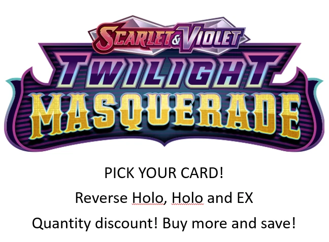 TWILIGHT MASQUERADE Pokemon Card TCG Reverse Holo, Ace, EX CHOOSE PICK YOUR CARD - Image 1 of 1