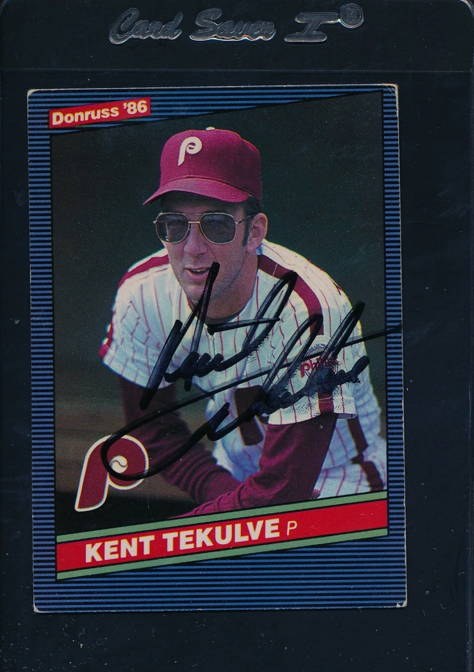 1986 Donruss #111 Kent Tekulve Phillies Signed Auto *23690