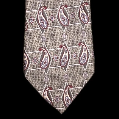  Corbata L'Atelier Paisley Seda Cuello Verde Pálido Mezcla Estampado Italiano para Profesionales Foto 1 de 4