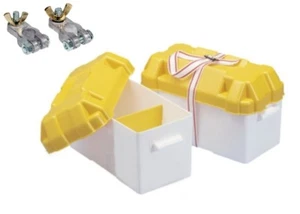 Caja de baterías + Juego de abrazaderas de polos Caja de baterías Terminales de batería Caja de batería - Imagen 1 de 1