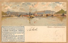 D0007) VENEZIA 1899 PRIMA ESPOSIZIONE INTERNAZIONALE CARTOLINE PANORAMA DI COMO