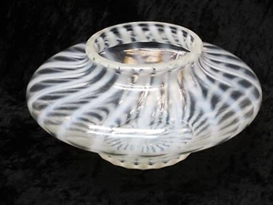Fenton French Opalescent Spiral Oil Lamp Font Base Only Hand Blown EUC - Picture 1 of 9