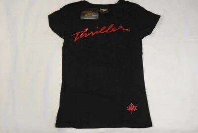 MICHAEL JACKSON THRILLER GLITTER LADIES SKINNY T SHIRT NEW OFFICIAL RARE O2 GIG - Image 1 of 4