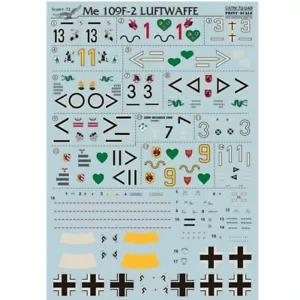 Print Scale 72-048 Decal Flugzeug 1:72 Messershmit Me 109 F2 Waterslide Decals - Bild 1 von 24