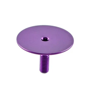 OMNI Racer WORLDS LIGHTEST Alloy Headset Top Cap & Bolt: JUST 3.4 grams!! PURPLE - Picture 1 of 8