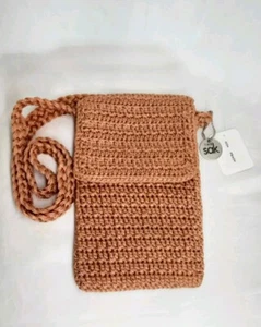 THE SAK Mini Flap Crochet Crossbody PEACH Bag Purse 5x8- NWT -J3 - Picture 1 of 2
