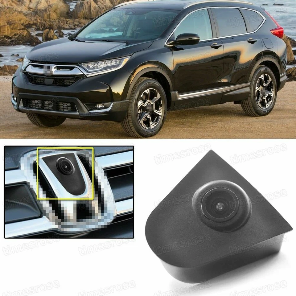 Wide Degree CCD Car Front View Camera Logo Embedded for Honda CRV CR-V 2017 2018 - Image 1 of 4
