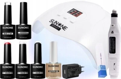 Gel-Nagellack-Set S02: Lampe SUNONE Smart 48W, weiß + USB-Nagelschneider+Zubehör - Bild 1 von 4