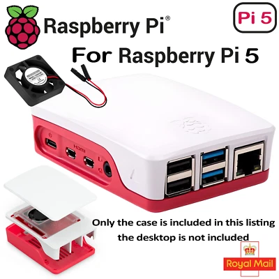 Raspberry Pi SC1159 Pi 5 Case Red and White - Image 1 of 4