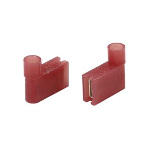 100Pcs Red Female Flag Terminals Spade 22-18AWG RIght Angle Electrical Connector - Picture 1 of 7
