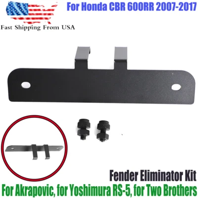 License Plate Holder Fender Eliminator For Honda CBR 600RR 2007-2012 Akrapovic - Image 1 of 4