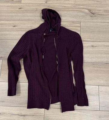 Tommy Hilfiger Mujer Cárdigan Morado, Talla XXL Con Capucha Foto 1 de 3