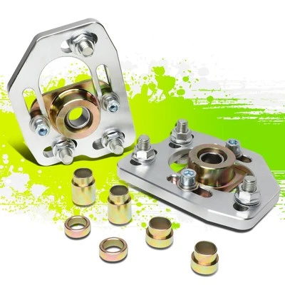 FOR 90-93 FORD MUSTANG FRONT 2PCS ALUMINUM ADJUSTABLE CAMBER/CASTER PLATES KIT - Image 1 of 4