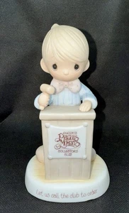 Precious Moments Let Us Call The Club To Order Porcelain Figurine E-0303 - Picture 1 of 3