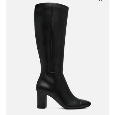 Botas Anne Klein IFlex para mujer negras de tacón alto hasta la rodilla talla 8,5 M Foto 1 de 4