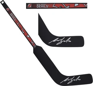 Akira Schmid New Jersey Devils Signed Mini Composite Goalie Stick - Picture 1 of 3