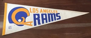 Vintage Los Angeles Rams 70er Jahre 2 Bar Helm Football Wimpel - Bild 1 von 12