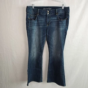 American Eagle Artist Super Stretch Jeans Women's 18 Short Blue Dark Wash - Picture 1 of 19