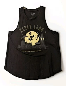 Camiseta sin mangas Disney Tinkerbell Never Land Peter Pan negra niña mediana - Imagen 1 de 4