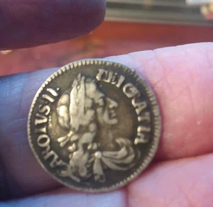 Großbritannien - 1679 Sterling Silber Threepence - Maundy - Charles II - Bild 1 von 2