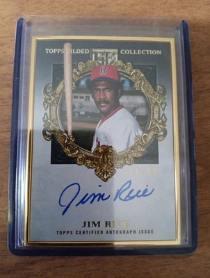 Colección dorada Topps 2022 Jim Rice automático/99 patio marco dorado ~ Medias Rojas Foto 1 de 2
