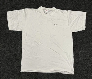 Vintage Nike T Shirt Herren M weiß bestickt Swoosh Made in Mexico 90s - Bild 1 von 2