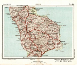Mappa Geografica Provincia di Catanzaro - Laboratorio Farmaceutico ZOJA - PU133 - Picture 1 of 2