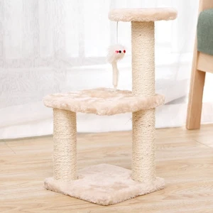 15.7" Small Cat Tree Scratching Tower Post Scratcher Furniture For kitty Pet Toy - Picture 1 of 11