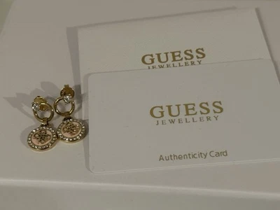 Guess Ohrringe Rosa Goldfarben Mit Steinchen NEU - Bild 1 von 4