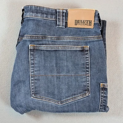 Jeans Duluth Trading Co Ballroom Doble Flexible Para Hombres 40x32 Calce Ajustado Lavado Oscuro Denim Foto 1 de 4