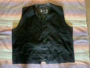 SuiSional First Class Classic SV05 5XL Black Suit Vest - Picture 1 of 9