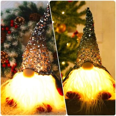 Набор фигурок Gnome с блестками подсветка - причудливый праздничный декор для помещений подарок - Изображение 1 из 4