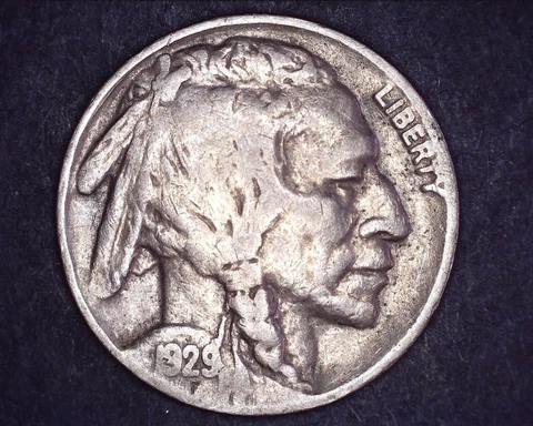 1929 P Buffalo Nickel - FS-101 - Obverse Doubled Die - VF Cover