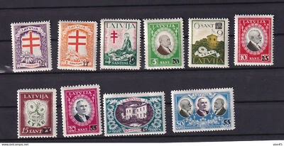 Letonia 1931 Juego Semi Postal con Imprnts Sociedad Antituberculosa MH 15350 Foto 1 de 2