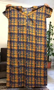 Womens Pure Cotton Kaftan Hospital Gown Dress Maxi Nighty Plus Size 28 30 32,7XL - Picture 1 of 4