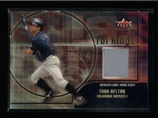 TODD HELTON 2002 FLEER TRIPLE CROWN RBI KINGS GAME USED WORN JERSEY AX6809