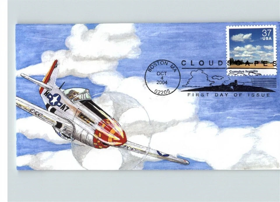CLOUDSCAPES, 2004 First Day of Issue, Cumulus Humilis pic with Airplane - Image 1 of 1