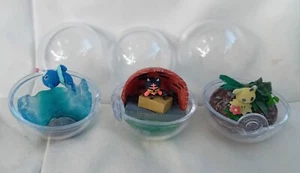 Pokemon Terrarium balls x 3 (Mimikyu, Popplio, Litten), used, no boxes - Picture 1 of 6