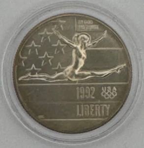 LOT G-0214: 1992-P U.S. Commem, Gymnastics, Half Dollar - Picture 1 of 2