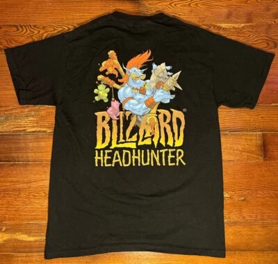 Vintage World of Warcraft Blizzard HEADHUNTER Blizzcon BLACK T shirt SZ M - Image 1 of 4