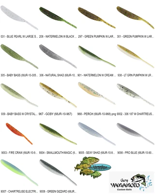 Yamamoto Shad Shape Worm Junior (68JR-10) 3 Inch Pick Any 19 Colors - Image 1 of 4