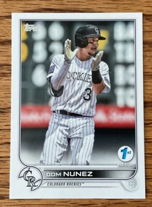 2022 Topps Series 1 First 1st Edition Base Card Dom Nunez Colorado Rockies - Picture 1 of 1
