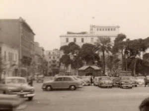 Vintage  Real Photo Athens Greece Old Cars Busy Street view February 1955 - Picture 1 of 2