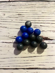 B-Daman Crossfire 12 Blue Black Marbles Replacement Pieces Parts Hasbro - Picture 1 of 3